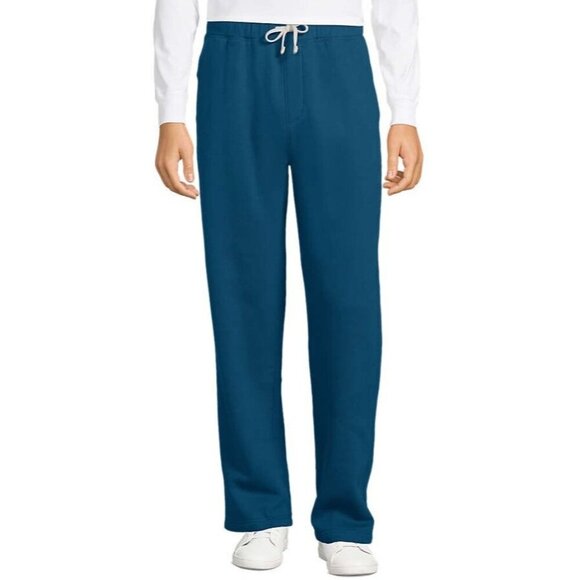 NWOT Lands' End Men's XXL Blue Cotton Elastic Waist Lounge Pants - Picture 1 of 6